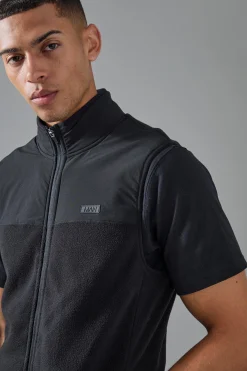 Man Active Fleece Gilet | BoohooMAN UK