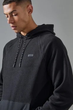 Man Active Fleece Hoodie | BoohooMAN UK