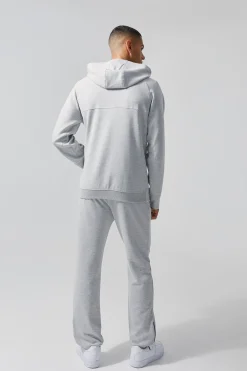 Man Active Fleece Regular Fit Zip Thru Hoodie | BoohooMAN UK