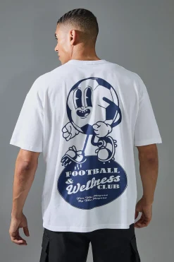 Man Active Football Club Oversized T-shirt | BoohooMAN UK