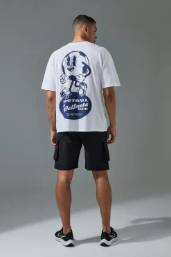 Man Active Football Club Oversized T-shirt | BoohooMAN UK