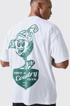 Man Active Golf Country Club Oversized T-shirt | BoohooMAN UK