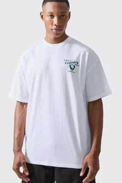 Man Active Golf Country Club Oversized T-shirt | BoohooMAN UK