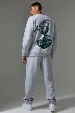 Man Active Golf Country Club Oversized Sweatshirt | BoohooMAN UK