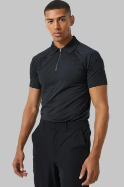 Man Active Golf Slim Fit Polo | BoohooMAN UK