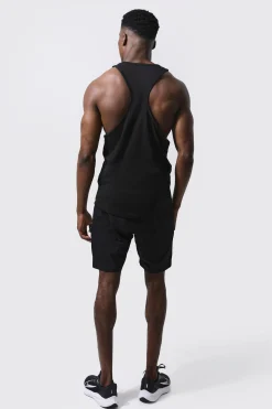 Man Active Gym 2 Pack Gym Regular Fit Racer Vests | BoohooMAN UK