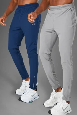 Man Active Gym 2 Pack Lightweight Tapered Jogger | BoohooMAN UK
