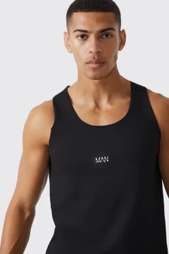 Man Active Gym Basic Muscle Fit Vest | BoohooMAN UK