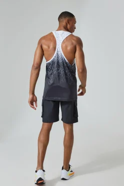 Man Active Gym Black Ombre Stringer | BoohooMAN UK