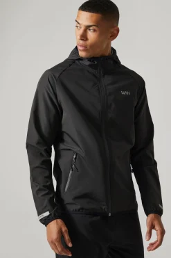 Man Active Gym Funnel Neck Regular Fit Windbreaker | BoohooMAN UK