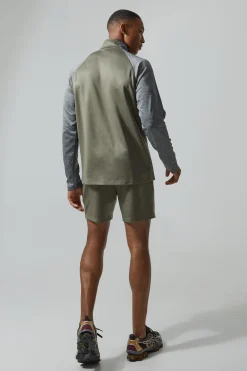 Man Active Gym Funnel Neck Short Set | BoohooMAN UK