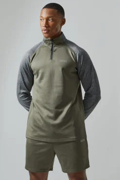 Man Active Gym Funnel Neck Short Set | BoohooMAN UK