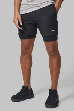 Man Active Gym 5inch 2-in-1 Regular Fit Short | BoohooMAN UK