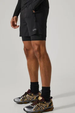Man Active Gym 5inch 2-in-1 Regular Fit Short | BoohooMAN UK