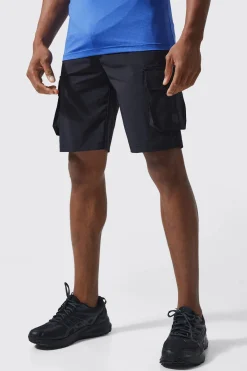 Man Active Gym 5inch Regular Fit Cargo Pocket Training Shorts | BoohooMAN UK