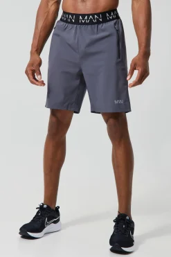 Man Active Gym 7inch Regular Fit 2 Pack Shorts | BoohooMAN UK