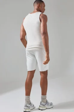 Man Active Gym Muscle Fit Ribbed Vest | BoohooMAN UK