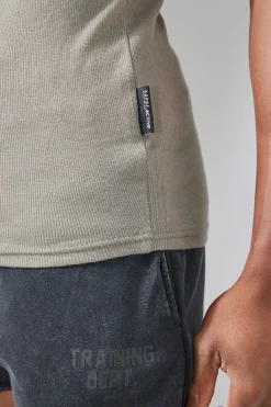 Man Active Gym Muscle Fit Ribbed Vest | BoohooMAN UK