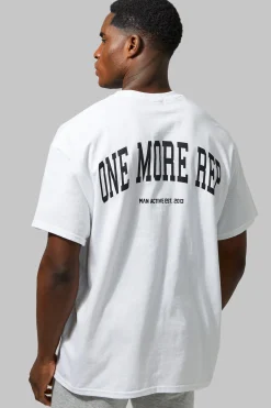 MAN ACTIVE GYM OVERSIZED ONE MORE REP T-SHIRT | BoohooMAN UK