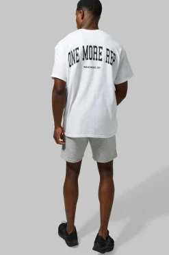 MAN ACTIVE GYM OVERSIZED ONE MORE REP T-SHIRT | BoohooMAN UK