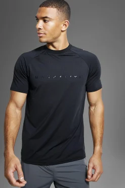 Man Active Gym Performance Tech Slim Fit TShirt | BoohooMAN UK