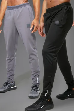 Man Active Gym Performance Jogger 2 Pack | BoohooMAN UK