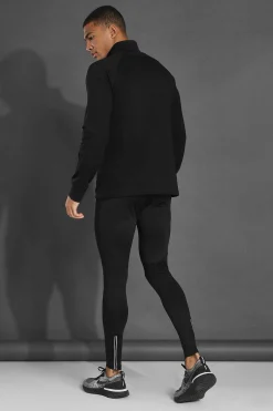 Man Active Gym Quilted Regular Fit 1/4 Zip Top | BoohooMAN UK