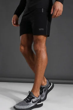 Man Active Gym ReflectiveRegular Fit 5inch Shorts | BoohooMAN UK