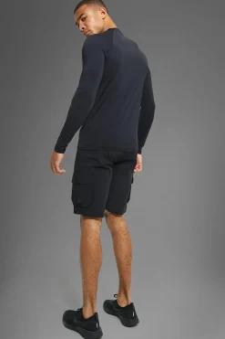 Man Active Gym Tech Long Sleeve Muscle Fit Top | BoohooMAN UK