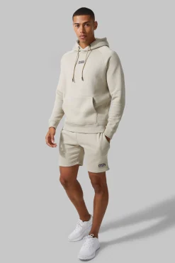Man Active Gym Training Hoodie & Short Set | BoohooMAN UK