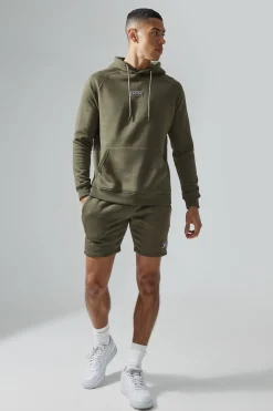 Man Active Gym Training Hoodie & Short Set | BoohooMAN UK