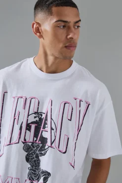 Man Active Legacy Oversized T-shirt | BoohooMAN UK