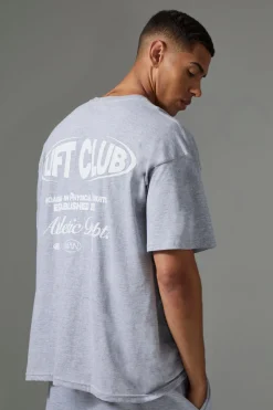 Man Active Lift Club Oversized T-shirt | BoohooMAN UK