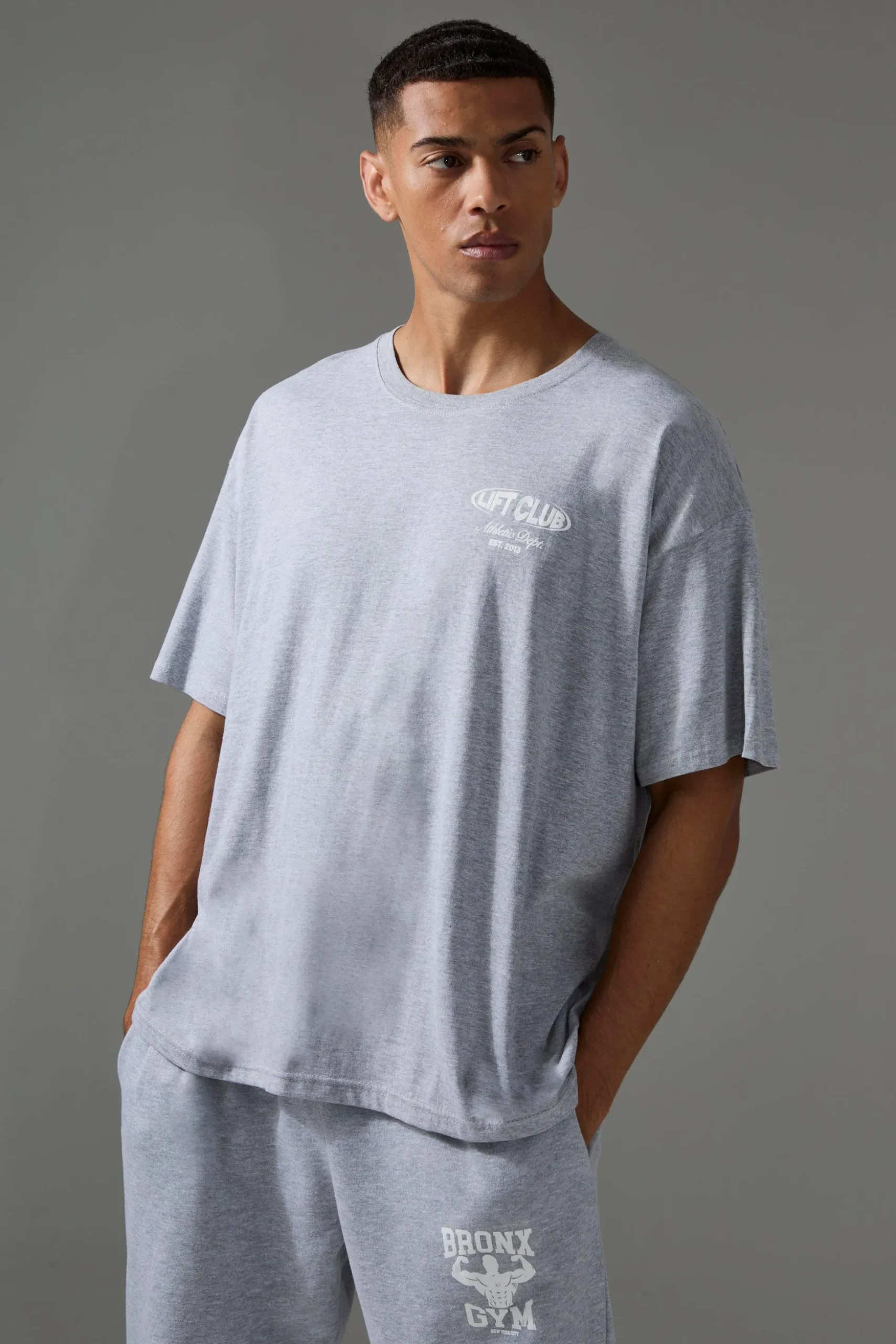Man Active Lift Club Oversized T-shirt | BoohooMAN UK