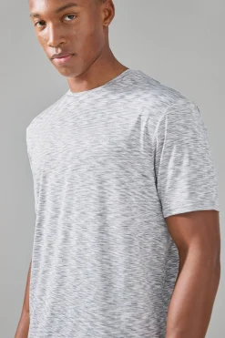 Man Active Lightweight Space Dye Marl Reg Fit T-shirt | BoohooMAN UK