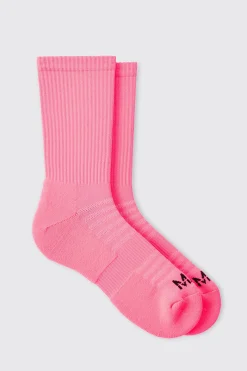 Man Active Neon Running Crew Socks | BoohooMAN UK
