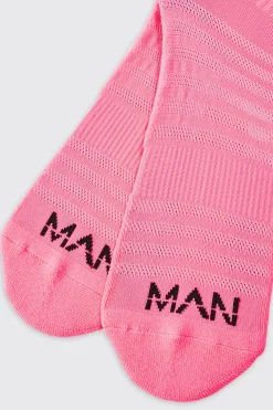Man Active Neon Running Crew Socks | BoohooMAN UK