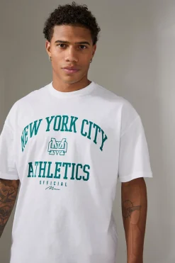 Man Active New York City Athletics Oversized T-shirt | BoohooMAN UK