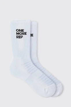 Man Active One More Rep Crew Socks | BoohooMAN UK
