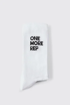 Man Active One More Rep Crew Socks | BoohooMAN UK