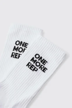 Man Active One More Rep Crew Socks | BoohooMAN UK