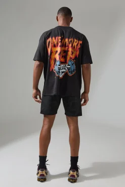 Man Active One More Rep Graphic Oversized T-shirt | BoohooMAN UK