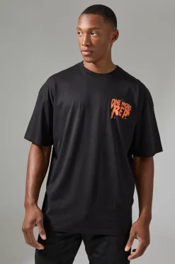 Man Active One More Rep Graphic Oversized T-shirt | BoohooMAN UK