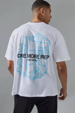 Man Active One More Rep Oversized T-shirt | BoohooMAN UK