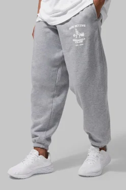 Man Active Oversized Barbell Club Joggers | BoohooMAN UK