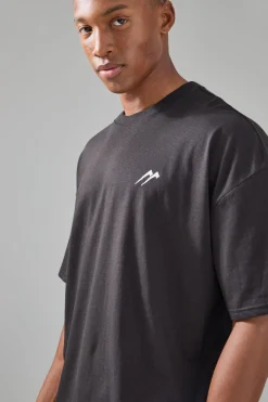 Man Active Oversized Branded T-shirt | BoohooMAN UK