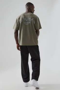 Man Active Oversized La Lift Club T-shirt | BoohooMAN UK