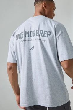 Man Active Oversized One More Rep T-shirt | BoohooMAN UK