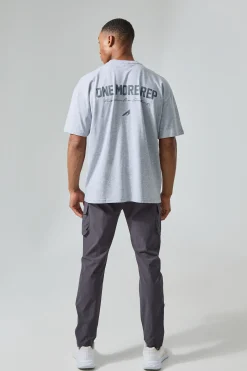 Man Active Oversized One More Rep T-shirt | BoohooMAN UK