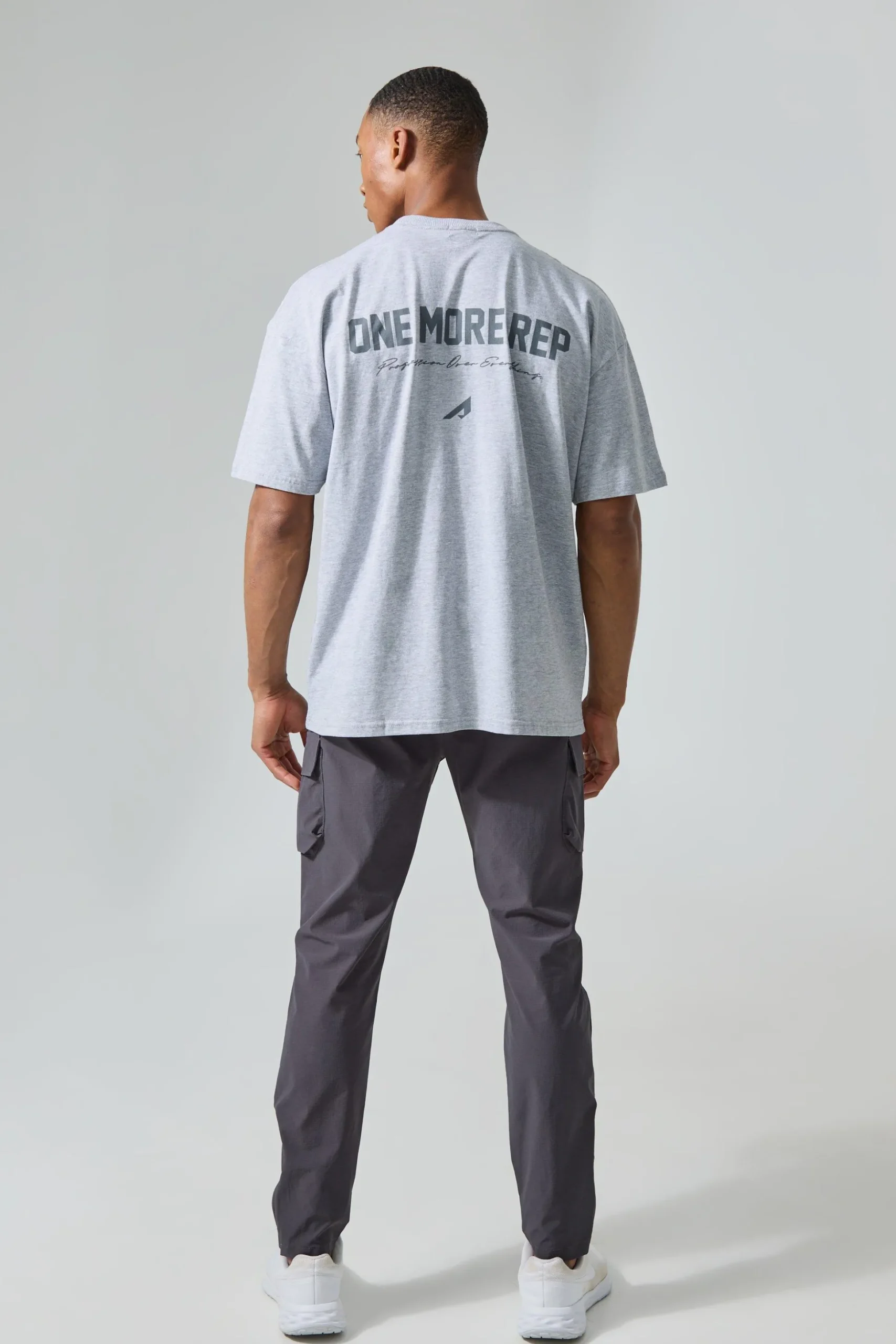 Man Active Oversized One More Rep T-shirt | BoohooMAN UK
